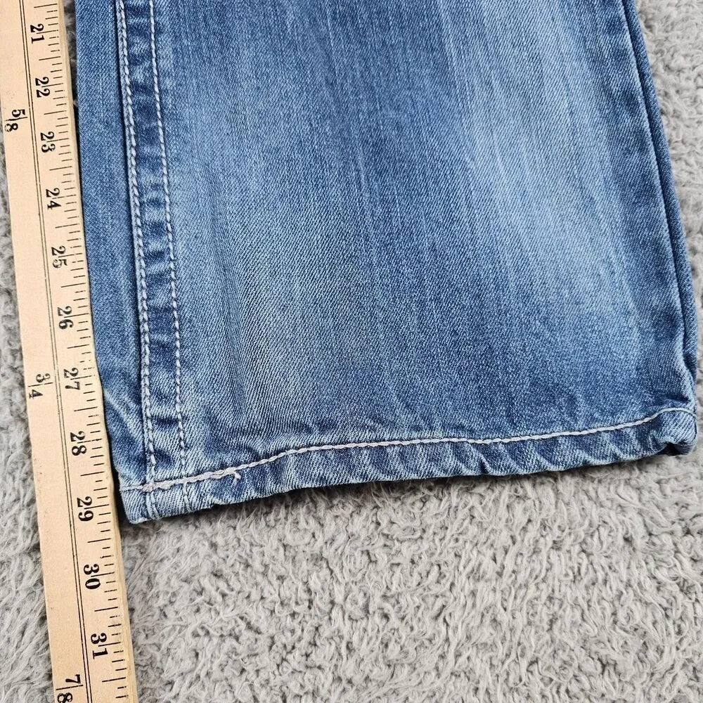 Wrangler 20X Jeans Mens 39x29 Blue Denim Distressed Work Ranch Western Cowboy